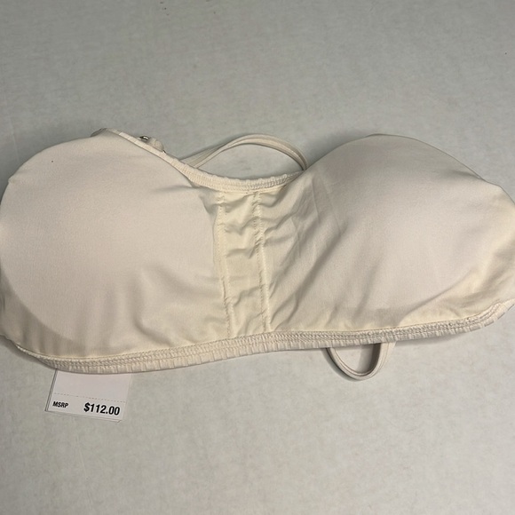 MICHAEL MICHAEL KORS RIBBED CREAM/BEIGE BIKINI MEDIUM - Picture 5 of 16